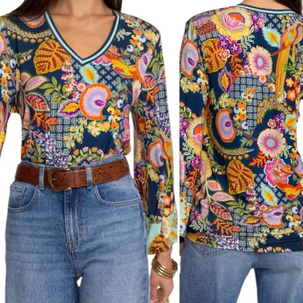 JOHNNY WAS THE JANIE FAVORITE V-NECK KIMONO SLEEVE